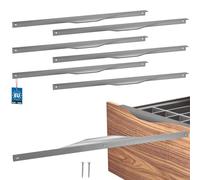 KOTARBAU Lot de 6 poignées de meuble - 436/416 mm - ZnAl - Poignées pour armoire de cuisine - Poignée de tiroir - Poignée de porte - Poignée de bord