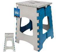 KOTARBAU® Marchepied Pliable, Tabouret Pliant 44 cm, Plastique | Marche Pied, Escabeau Pliant, Tabouret Pliable, Gris + Bleu