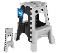 KOTARBAU - Marchepied Pliable - Tabouret Pliant 55 cm - Plastique - Marche Pied - Escabeau Pliant - Tabouret Pliable - Gris + Noir
