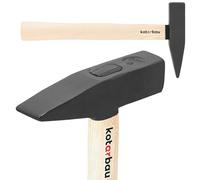 KOTARBAU® Marteau - Acier - 0,4 kg - Massette - Masse Outil - 26 cm - Marteau Forgeron - Masse pour Fendre Le Bois - Noir Naturel - avec Manche en Bois - Ergonomique