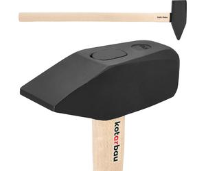 KOTARBAU® Marteau Acier 10 kg Massette Masse Outil 90 cm Marteau Forgeron Masse pour Fendre le Bois Noir Naturel avec Manche en Bois Ergonomique