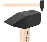 KOTARBAU® Marteau - Acier - 5 kg - Massette - Masse Outil - 70 cm - Marteau Forgeron - Masse pour Fendre Le Bois - Noir Naturel - avec Manche en Bois - Ergonomique