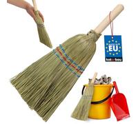 Mini Balai en Paille de 20 cm avec manche en bois de 10 cm - Pour petites surfaces - Kotarbau®