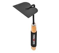 KOTARBAU® Mini Houe de Jardin 80 x 100 mm Houe Binette en Acier avec Manche en Bois 30 cm Accessoire de Jardin Outil de Jardinage Accessoires de Plantation