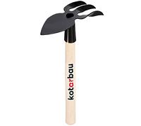 KOTARBAU® Mini pioche Double en Forme de cœur 160 mm avec Dents pour Petites Plantes, motoculteur de Mauvaises Herbes, Outil de Jardinage pour Transplantation,