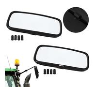 KOTARBAU® Miroir Retroviseur Exterieur, Retroviseur Tracteur 36,5x19 cm | Lot de 2, Retroviseur Tracteur Agricole, Rétroviseur Convexe de Tracteur avec Support Pour Bras Ø 10-32 mm, Pvc, Noir