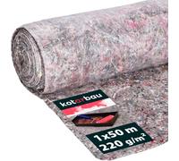 KOTARBAU® Non-tissé pour peintre 1 x 50 m Feuille de recouvrement pour peintre 220gr/m2 Non-tissé de recouvrement avec protection contre le suintement HDPE Rouleau de feutre Accessoires pour peintres