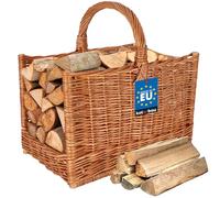 KOTARBAU® Panier Osier - Panier à Bûches - 45 x 29 x 45 cm - Marron - Rangement Osier - Naturel - Rectangulaire - avec Anse - pour Cheminée