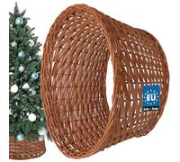 KOTARBAU® Panier pour Sapin de Noël Ø 50 cm Housse en Osier Naturel Support pour Sapin de Noël en Rotin Housse Cache Pied Sapin de Noël en Osier Jupe Sapin Cache Sapin