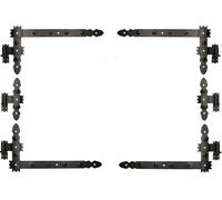 KOTARBAU® Paumelle d'angle 600 x 300mm 6 pcs. gonds Paumelle centrale Paumelle de volets en croix Paumelle d'angle Paumelle de porte Paumelle de porte thermolaquée Paumelle de fenêtre