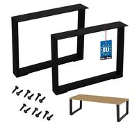 KOTARBAU® Pied de Table, Pieds de Table en Acier 40 x 50 cm | Lot de 2, en Acier Thermolaqué, Noir