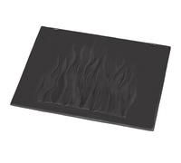 KOTARBAU® Plaque Fonte pour Cheminée - 46 x 35 cm - Anthracite - Décorative - Plaque Fonte pour Insert Cheminée - Résistante à la Chaleur - Motif Flammes