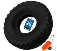 KOTARBAU® - Pneu Brouette Chariot - Gomme - 3.00-4 - 2PR - Noir - Pneu de Brouette - pour Diable Remorque - ⌀ 24 cm - Résistant à L’Usure - Stabilité Optimale