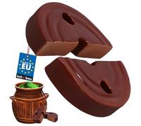 KOTARBAU® Poids de Fermentation Choucroute Ø 14 cm pour Pot de Fermentation | Poids de Lestage en 2 Pièces pour Pot à Choucroute et Rhum, en Grès, Marron