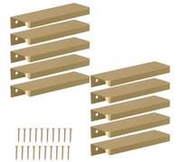 KOTARBAU® Poignée de meuble 116 mm - En zinc - Or mat | Lot de 10 poignées d'armoire de cuisine, espacement des trous 96 mm, poignées de tiroir, poignées d'armoire