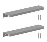KOTARBAU® Poignée de meuble 180 mm - En zinc - Argenté mat | Lot de 2 poignées d'armoire de cuisine, espacement des trous 160 mm, poignées de tiroir, poignées d'armoire