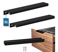 KOTARBAU® Poignée de meuble 212 mm - En zinc - Noir | Lot de 2 poignées pour armoires de cuisine, espacement des trous 192 mm, poignées de tiroir, poignées d'armoire