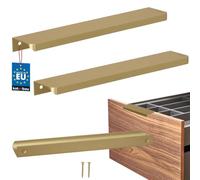 KOTARBAU® Poignée de meuble 212 mm - En zinc - Or mat | Lot de 2 poignées pour armoires de cuisine, espacement des trous 192 mm, poignées de tiroir, poignées d'armoire