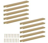 KOTARBAU® Poignée de meuble 276 mm - En zinc - Or mat | Lot de 10 poignées d'armoire de cuisine, espacement des trous 256 mm, poignées de tiroir, poignées d'armoire