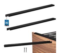 KOTARBAU® Poignée de meuble 500 mm - En zinc - Noir | Lot de 2 poignées d'armoire de cuisine, espacement des trous 480 mm, poignées de tiroir, poignées d'armoire
