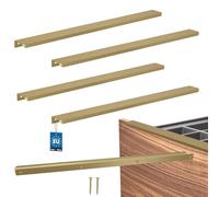 KOTARBAU® Poignée de meuble 500 mm - En zinc - Or mat | Lot de 4 poignées d'armoire de cuisine, espacement des trous 480 mm, poignées de tiroir, poignées d'armoire