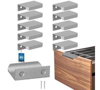 KOTARBAU® Poignée de meuble 52 mm - En zinc - Argenté mat | Lot de 10 poignées d'armoire de cuisine, espacement des trous 32 mm, poignées de tiroir, poignées d'armoire