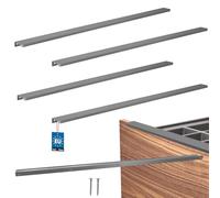 KOTARBAU® Poignée de meuble 800 mm - En zinc - Argenté mat | Lot de 4 poignées d'armoire de cuisine, espacement des trous 780 mm, poignées de tiroir, poignées d'armoire