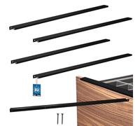 KOTARBAU® Poignée de meuble 800 mm - En zinc - Noir | Lot de 4 poignées d'armoire de cuisine, espacement des trous 780 mm, poignées de tiroir, poignées d'armoire