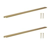 KOTARBAU® Poignée de meuble 800 mm - En zinc - Or mat | Lot de 2 poignées d'armoire de cuisine, espacement des trous 780 mm, poignées de tiroir, poignées d'armoire