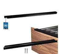 KOTARBAU Poignée de meuble - Poignée d'armoire - 436 mm - Noir mat - ZnAl - Poignées à vis arrière - Poignée de bord - Poignées de tiroir - Cuisine - Moderne