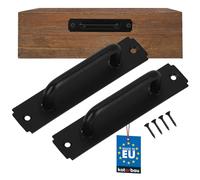 KOTARBAU® Poignée de Meuble, Poignée Porte Coulissante 119 mm | Lot de 2, Poignée de Tiroir, Poignée d’armoire, Poignee de Meuble Cuisine, Acier avec Revêtement par Poudre, Noir