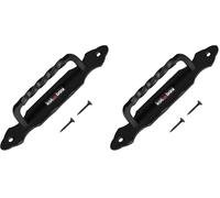 KOTARBAU® Poignée de Porte 190 mm Tirant de Porte en Fer Forgé Poudré Noir pour Portails et Meubles (Lot de 2)