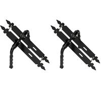 KOTARBAU Poignée de porte 72 mm BB - Poignée de porte - Garniture de porte - Garniture de porte décorative - Noir - Universel - Pour l'intérieur et l'extérieur - En fer forgé - Anti-rouille (Lot de 2)