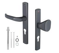 KOTARBAU® Poignée de Porte 72 mm - Cylindre Profilé en Aluminium - Longue Poignée Anthracite pour Porte Intérieure