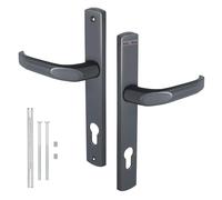 KOTARBAU® Poignée de Porte 90 mm - Cylindre Profilé en Aluminium - Universelle et Longue - Anthracite - Pour Intérieur et Extérieur