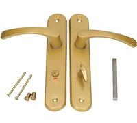 KOTARBAU poignée de porte 90 mm gauche droite WC ensemble de porte or ferrure de porte poignée de porte poignée de porte ensemble de poignée de porte de toilette porte de chambre plaque longue alu