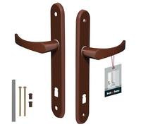 KOTARBAU Poignée de porte ambidextre minimaliste en aluminium marron 90 mm
