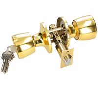 KOTARBAU Poignée de porte avec serrure en métal - Cylindre de serrure rond - Serrure à serrure rotative avec 3 clés - Rosace - Serrure à mortaise