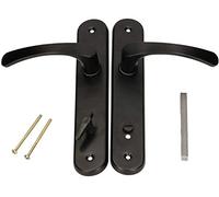 KOTARBAU Poignée de porte de 72 mm gauche droite WC Noir toilettage Porte de chambre Longue Plaque en aluminium