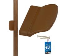KOTARBAU® Poignée de Porte de Balcon Pratique en Plastique Poignée de Fumeur Poignée de Porte de Terrasse Poignée de Fermeture Coquille (Marron)