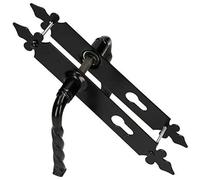 KOTARBAU® Béquille de porte 72mm PZ Poignée de porte Ferrure de porte Poignée de porte Décorative Noir Universel Intérieur Extérieur Fer forgé Antirouille
