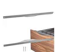 KOTARBAU Poignées d'armoire - Poignées de meuble - 436/416 mm - Argent - ZnAl - Poignées pour armoires de cuisine - Poignée de tiroir - Poignée de porte - Poignée de bord