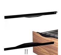 KOTARBAU Poignées de meuble - 320/340 mm - Noir mat - ZnAl - Poignées pour armoires de cuisine - Poignée de tiroir - Poignée de porte - Poignée de bord