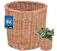KOTARBAU® Pot De Fleur en Osier pour Balcon Naturel 25x23cm Cache Pot Plante Interieur |Cache-Pots De Fleurs |Cache-Pot Osier |Panier Plante |Panier Osier Plante |Cache Pot Rotin |Grand Cache Pot