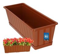 Pot de fleur extérieur - KOTARBAU - PVC - 50x18x14 cm - Rectangulaire - avec soucoupe