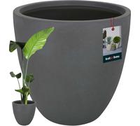 KOTARBAU® Pot de Fleur Interieur Cache Pot Plante Ø 46 cm Fibreclay Pot pour Orchidées Pot de Fleurs Bac à Fleurs Aspect Béton Gris