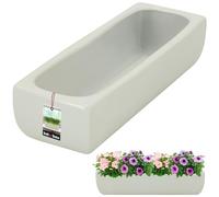 KOTARBAU® Pot De Fleur Rectangulaire Moderne Piano en Céramique 32X12X7 Cm Blanc |Pot Bonsai |Pot Bonsai Ceramique |Pot Bonsaï |Pot A Bonsai |Poterie Bonsai |Pot Succulentes |Pot Bonsai Grande Taille