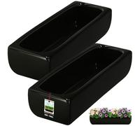 KOTARBAU® Pot De Fleur Rectangulaire Moderne Piano en Céramique 32X12X7 Cm Noir |Pot Bonsai |Pot Bonsai Ceramique |Pot Bonsaï |Pot A Bonsai |Poterie Bonsai |Pot Succulentes |Pot Bonsai Grande Taille