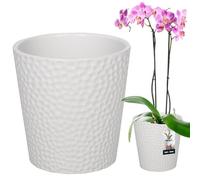 KOTARBAU® Pot De Fleur Rond en Céramique Blanche ⌀ 9,5 cm |Cache Pot Céramique