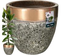 KOTARBAU® Pot de fleurs hauteur 41 cm ⌀ 46 cm Pot de fleurs or Céramique Pot de plantes résistant au gel Cache-pot pour extérieur Flower Pot Outdoor & Indoor Pot de plantes intérieur extérieur